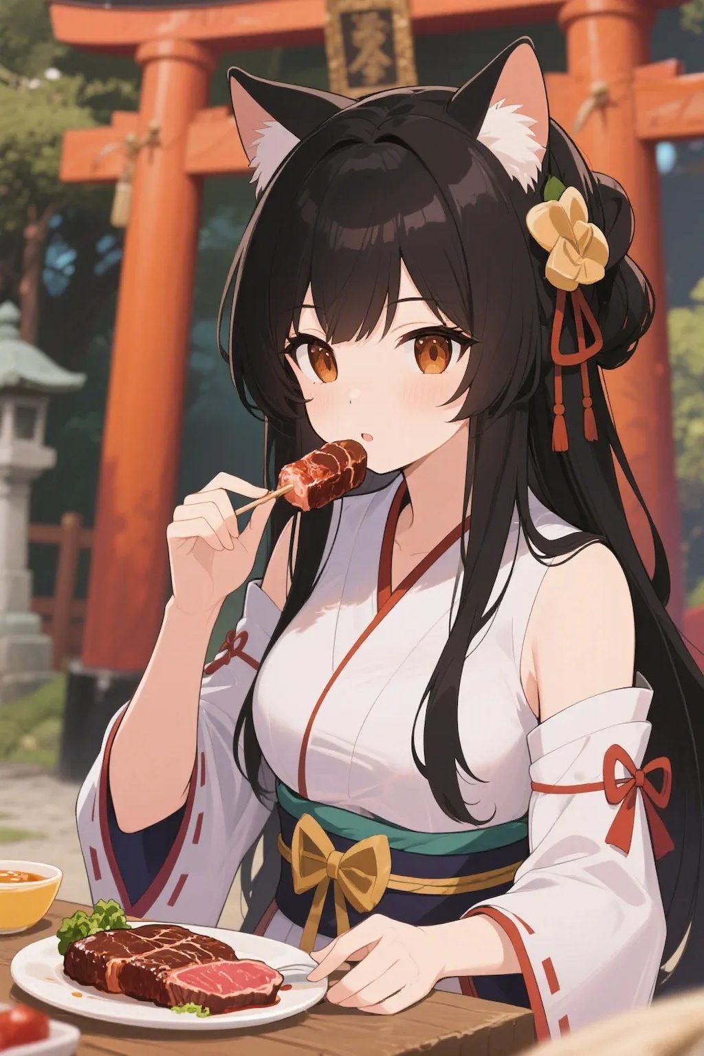 ステーキとさくらちゃん