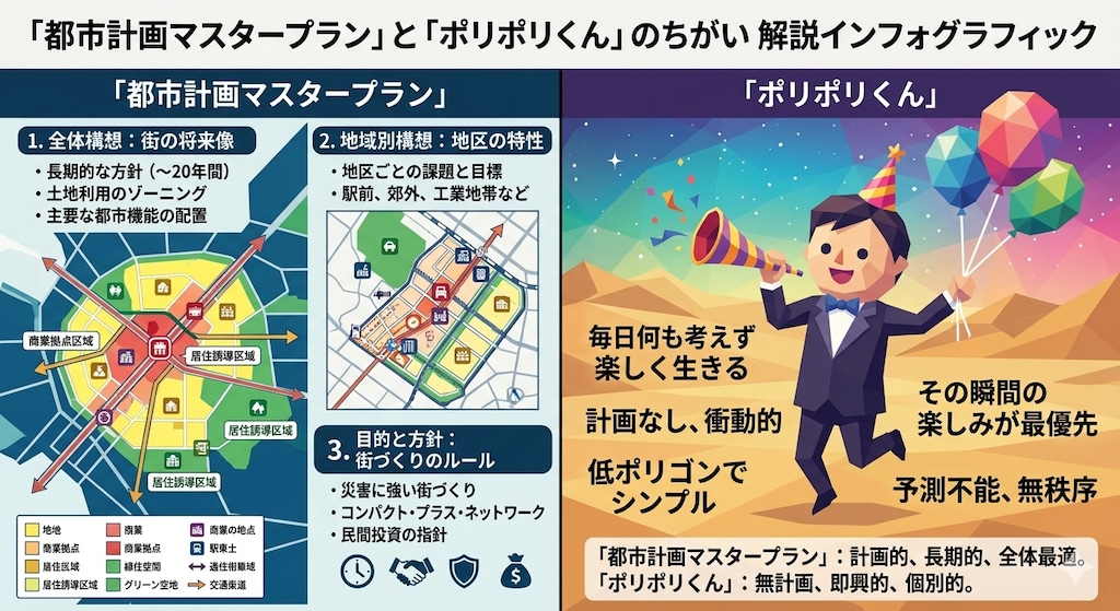 都市計画マスタープランとポリポリくんの違いについて