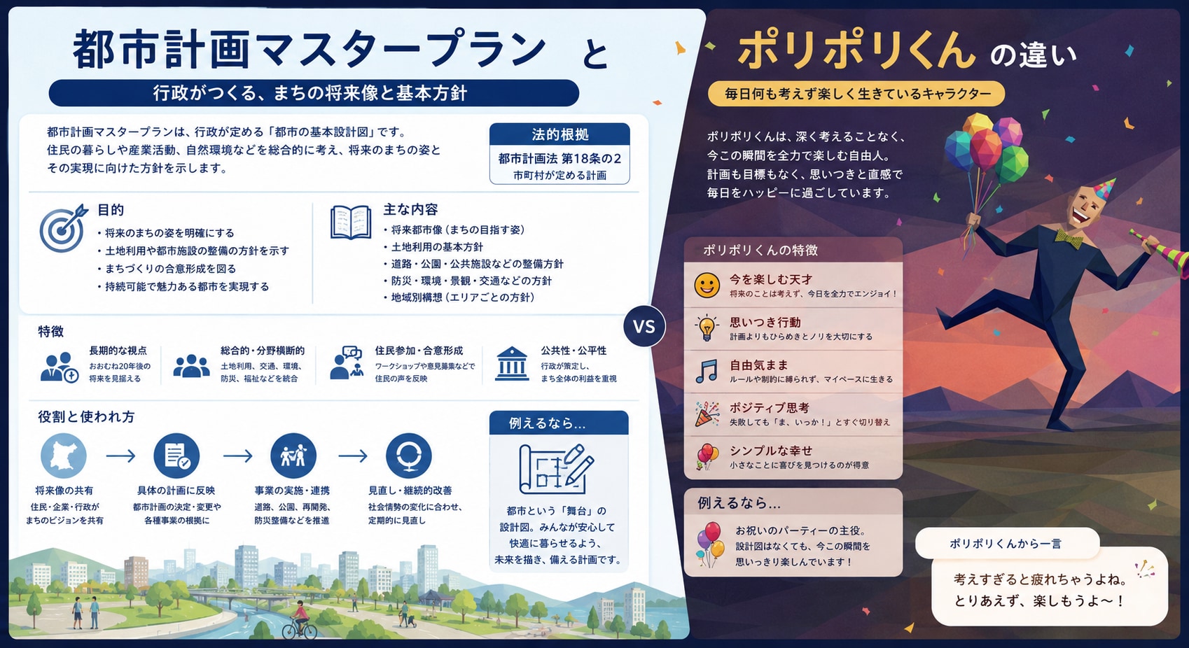 都市計画マスタープランとポリポリくんの違いについて