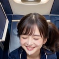 機内トイレでフェラ💖【FANZA新作記念】 5枚目