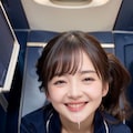 機内トイレでフェラ💖【FANZA新作記念】 4枚目