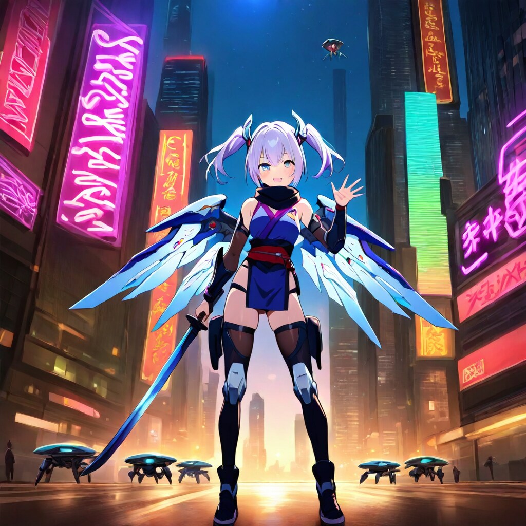 fenrirでサイバーパンク現代忍者メカ天使250830