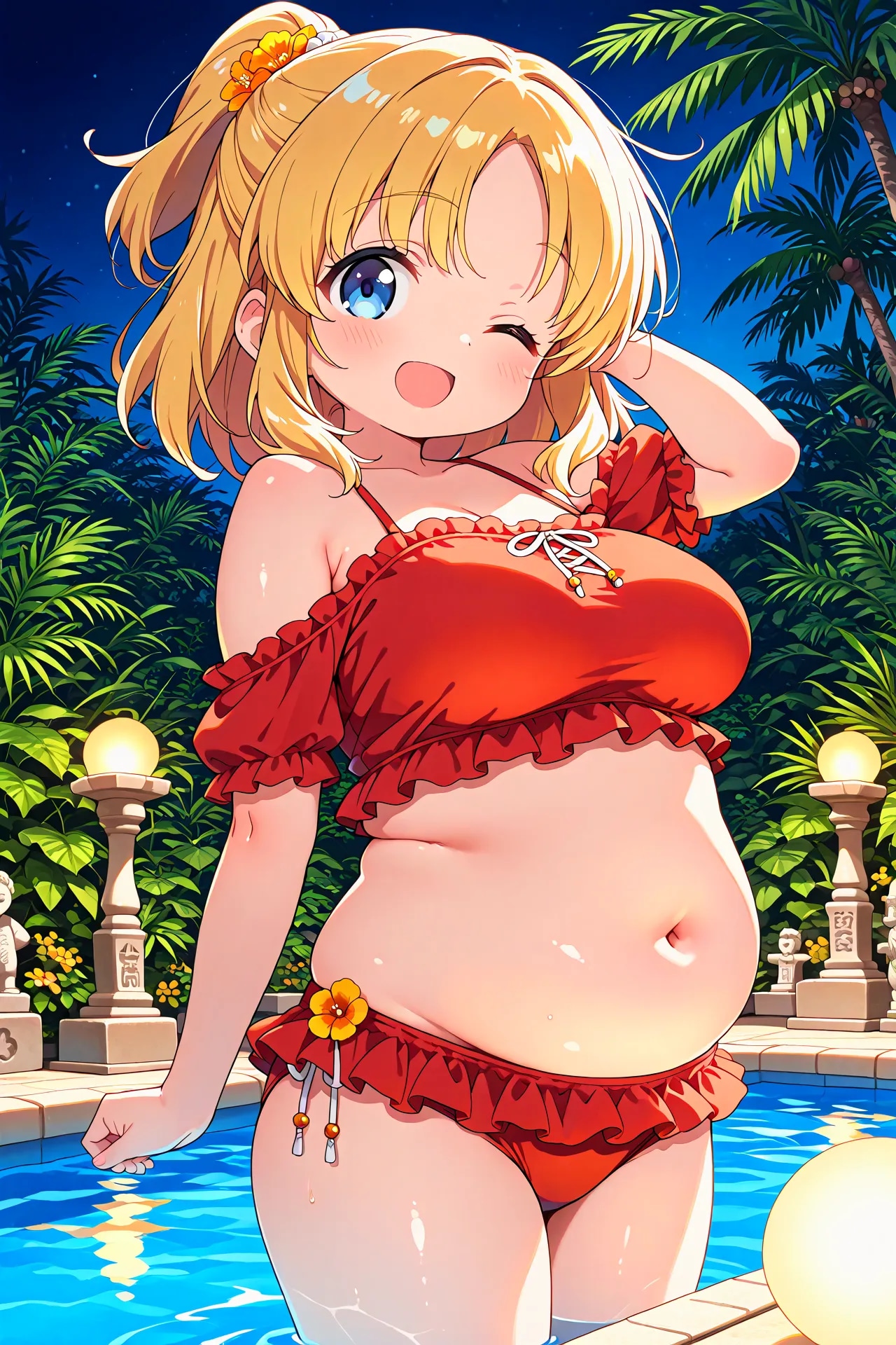 まりあちゃんと夜のアジアンリゾート