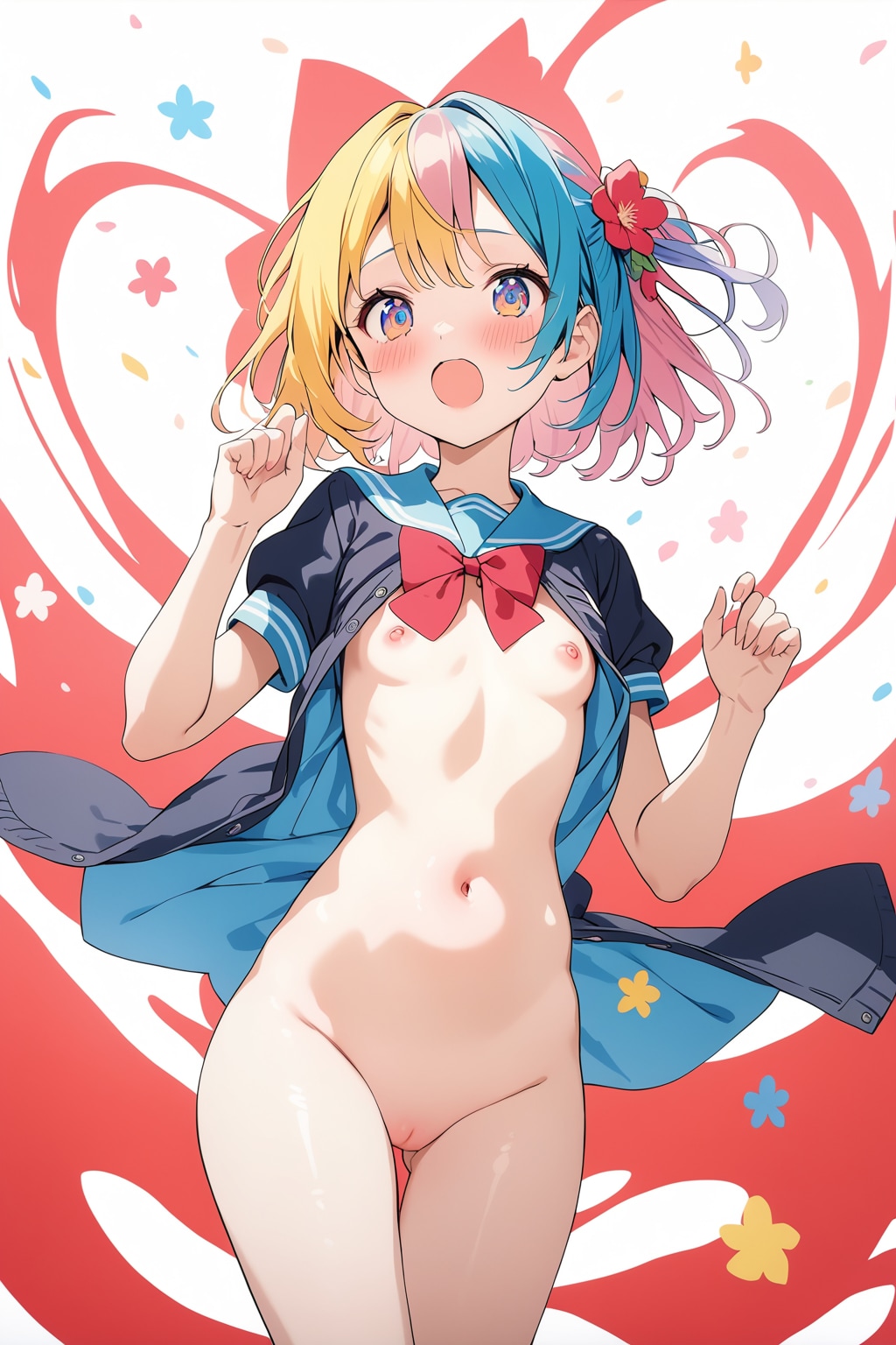 脱ぎかけ少女007