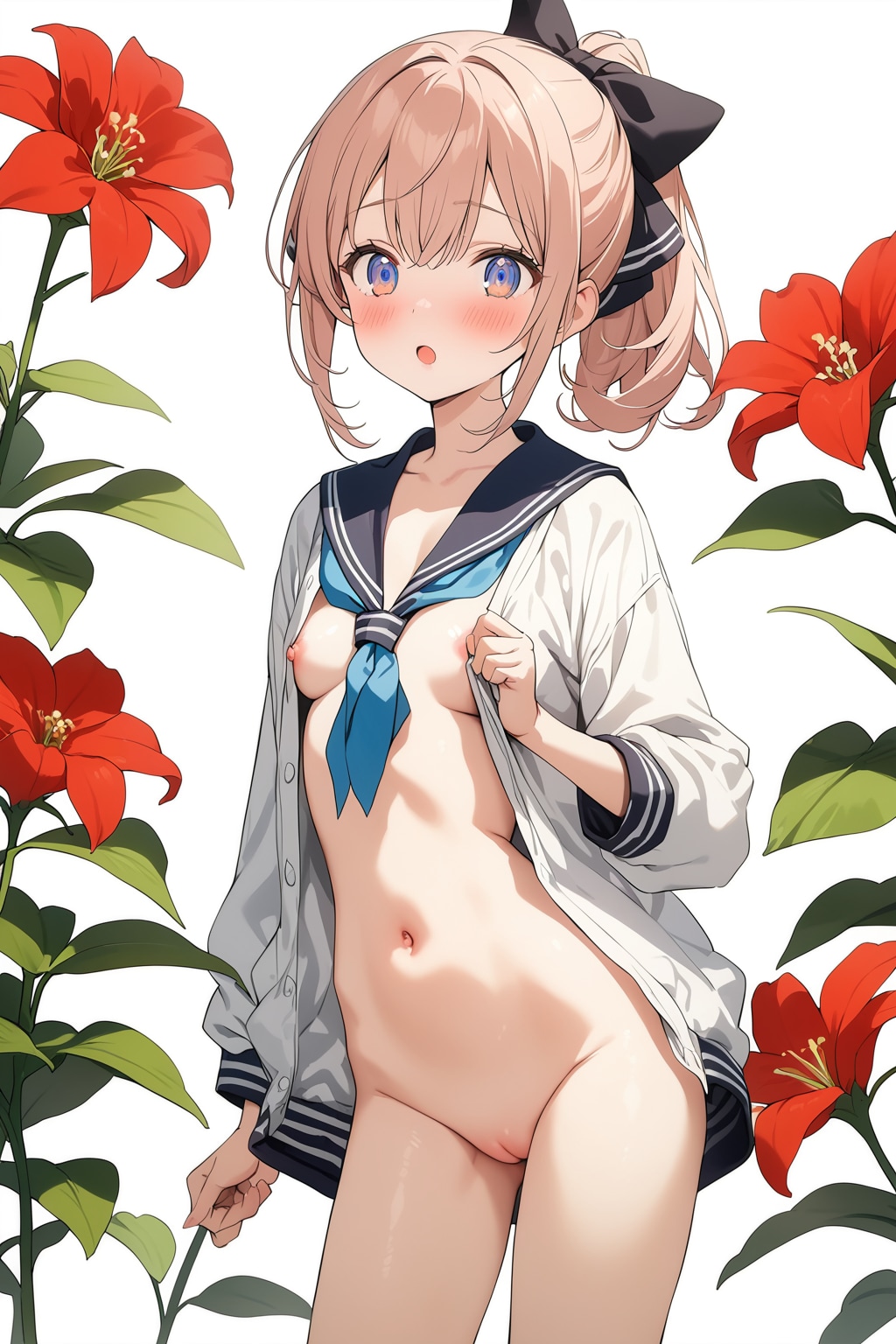 脱ぎかけ少女007