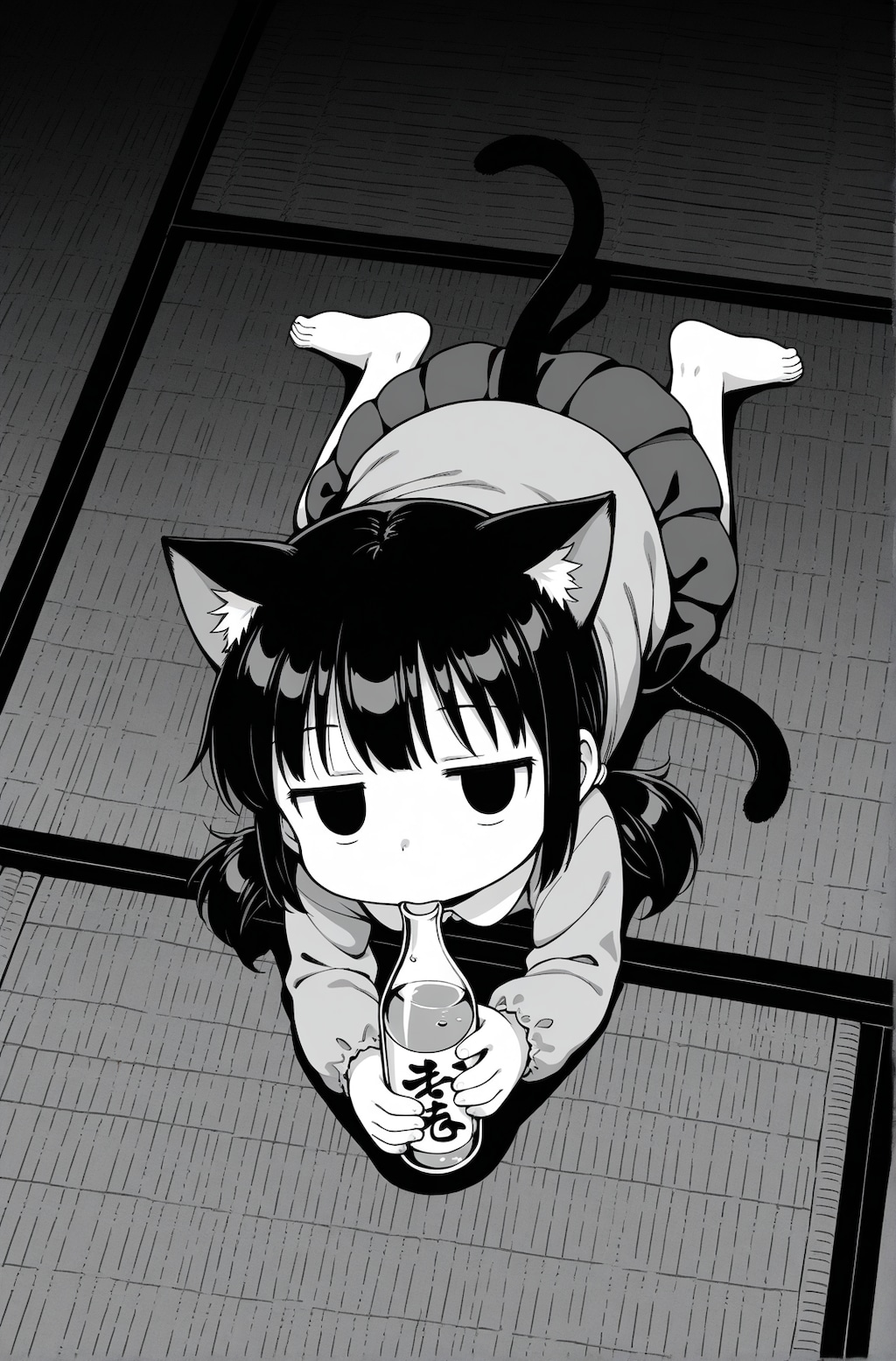 ジト目な猫子