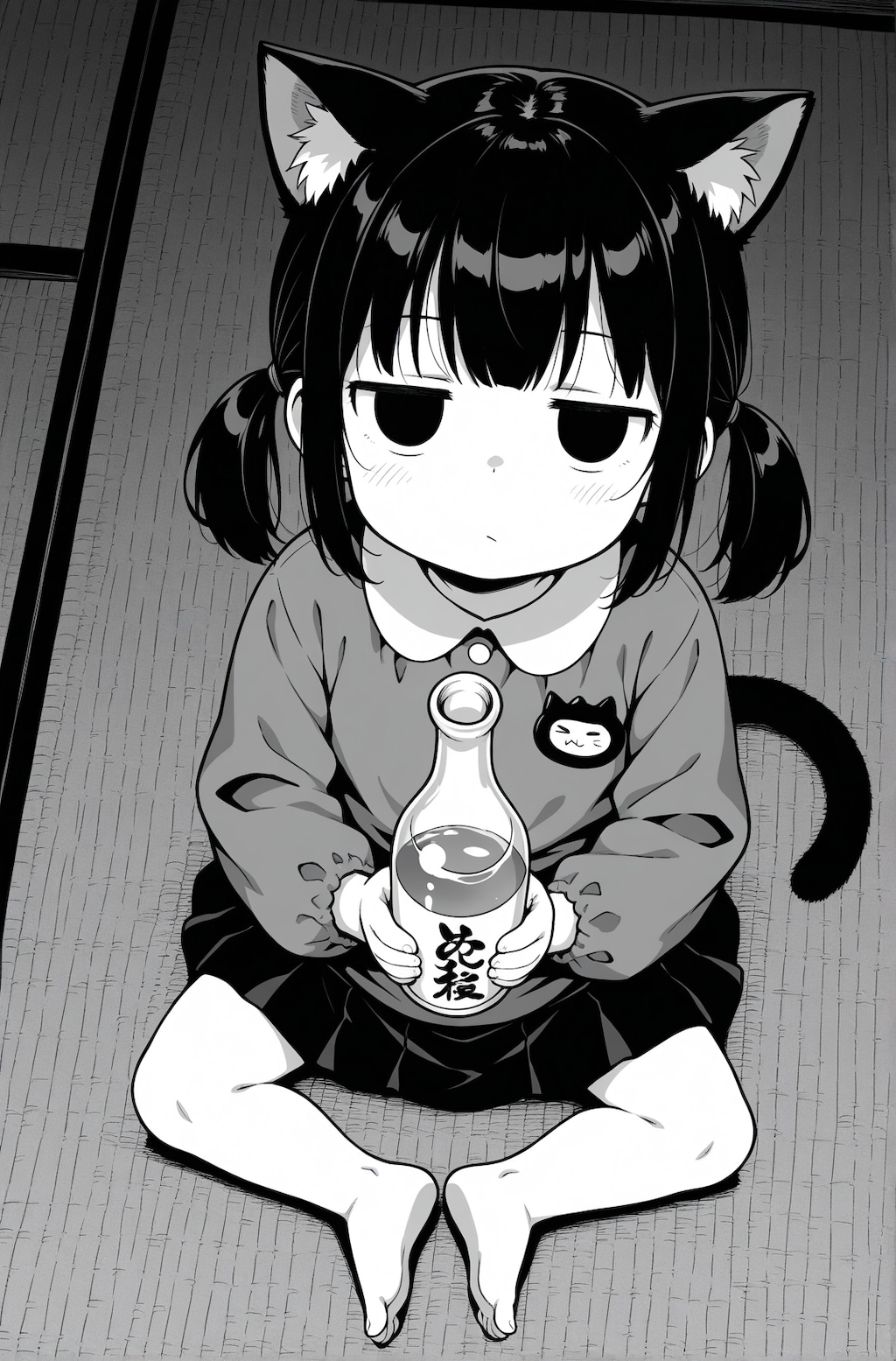 ジト目な猫子