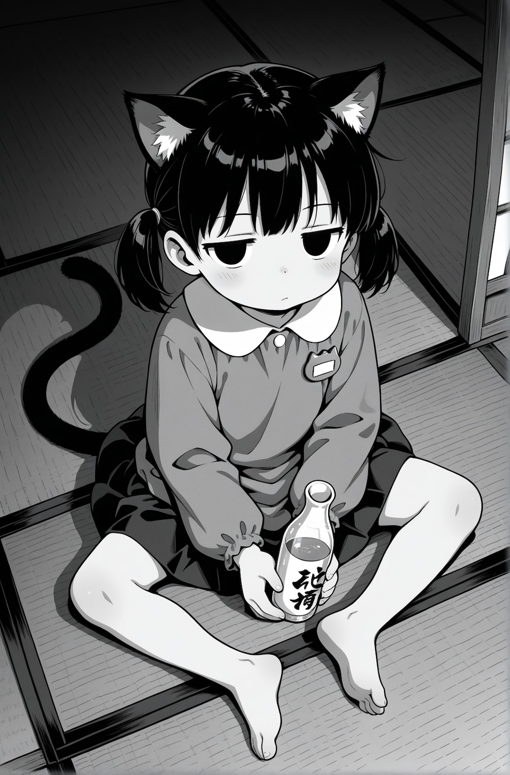 ジト目な猫子