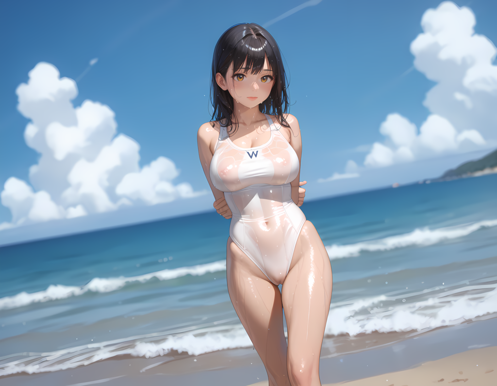 透けてることに意外と気づかない娘