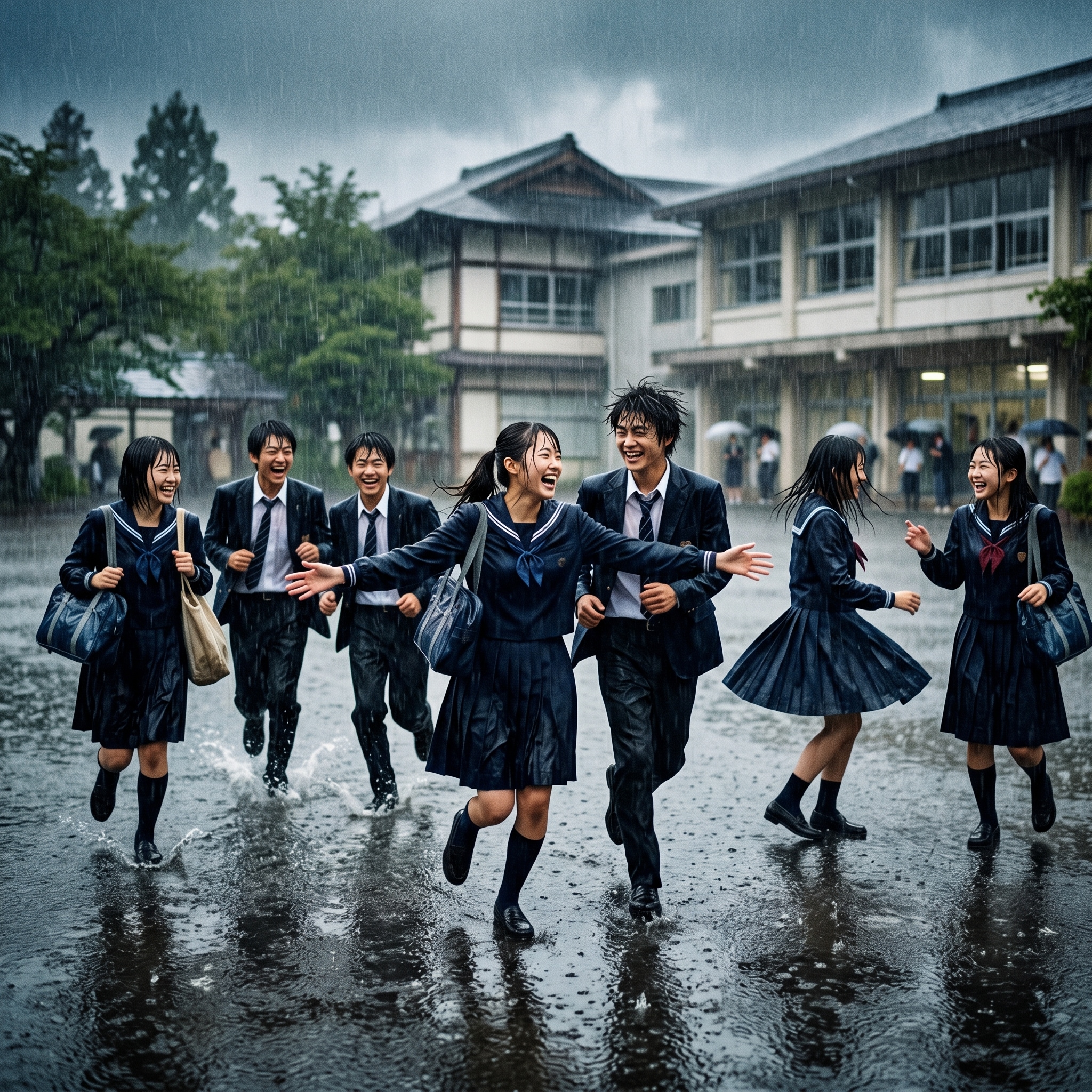 雨の中の青春 | の人気AIイラスト・グラビア