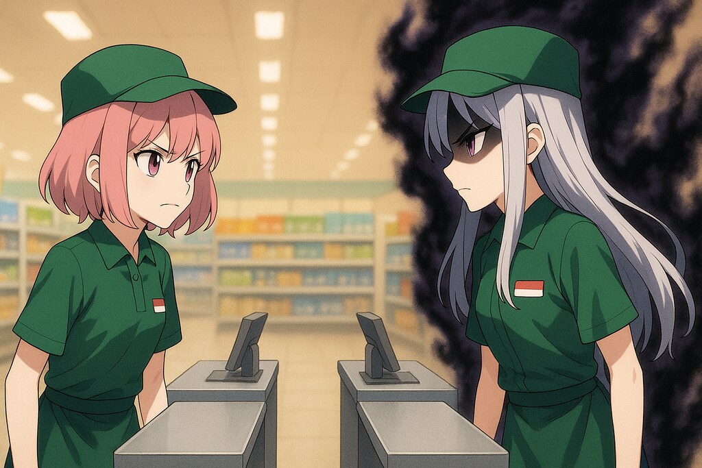 スーパーちちぷい　店員さん　ボツ画像