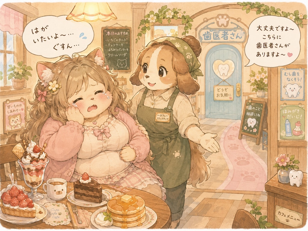 カフェではがいたくなっちゃった…