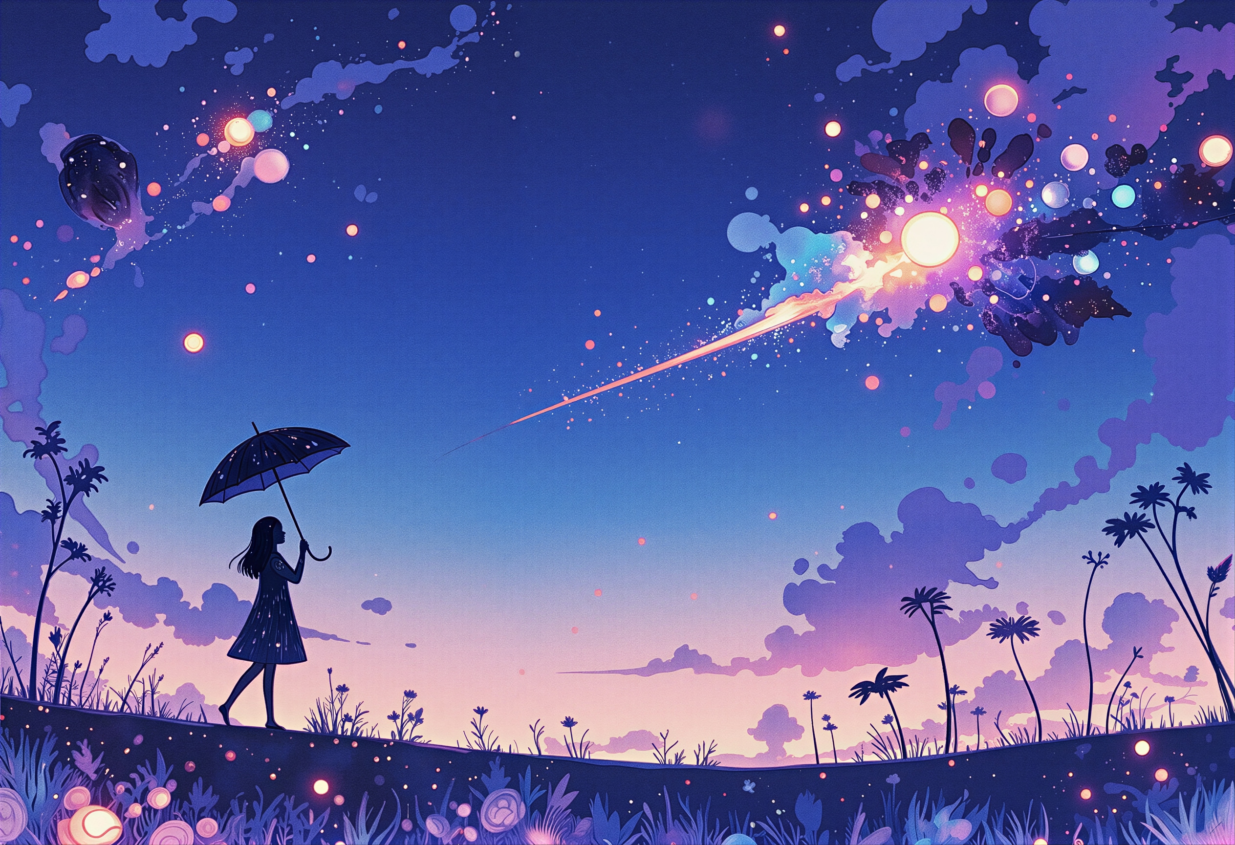 流星の夜 | の人気AIイラスト・グラビア