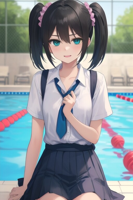 JKとプール | の人気AIイラスト・グラビア