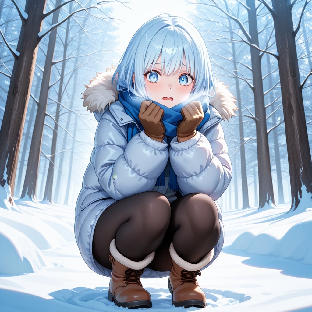 雪山で迷って…