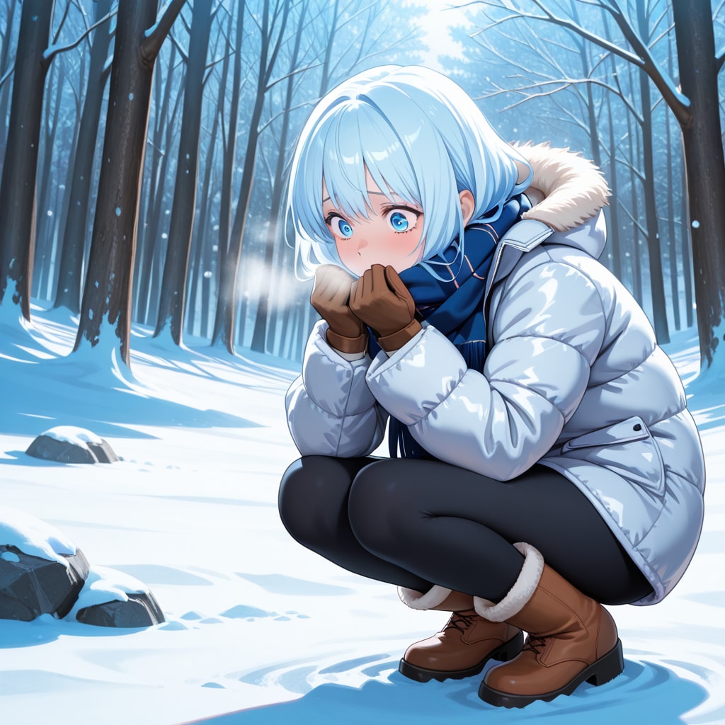 雪山で迷って…