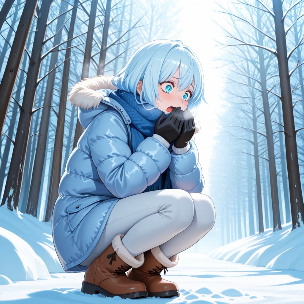 雪山で迷って…