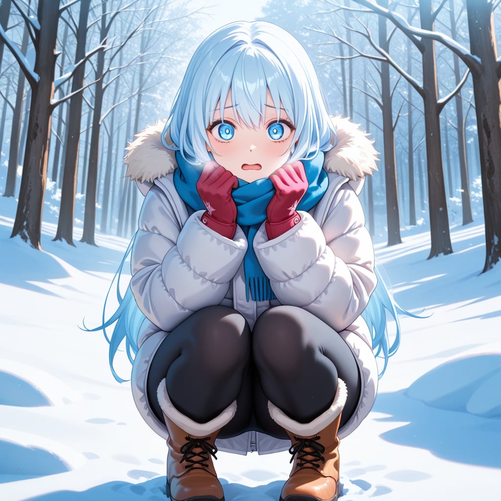 雪山で迷って…