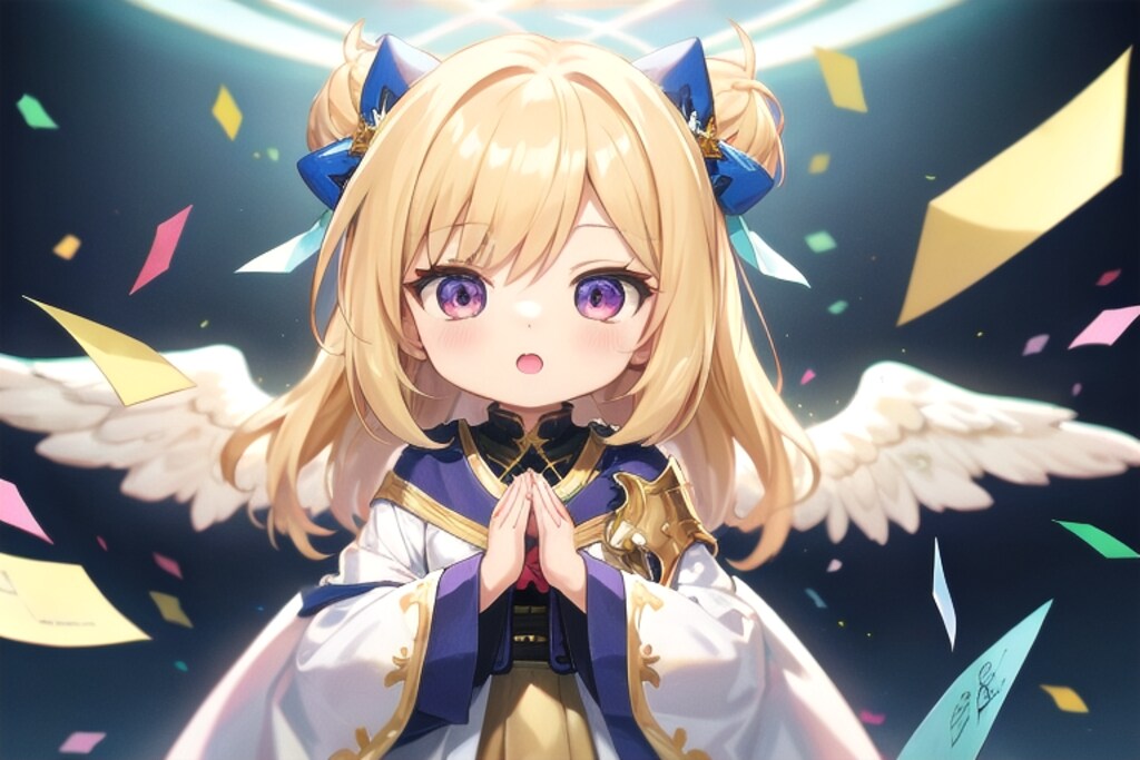 AIてんし　プロンプトちゃんとネガティププロンプトちゃん[プロンプトちゃん]1