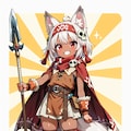 狼耳民族のドクロアクセサリー 3枚目