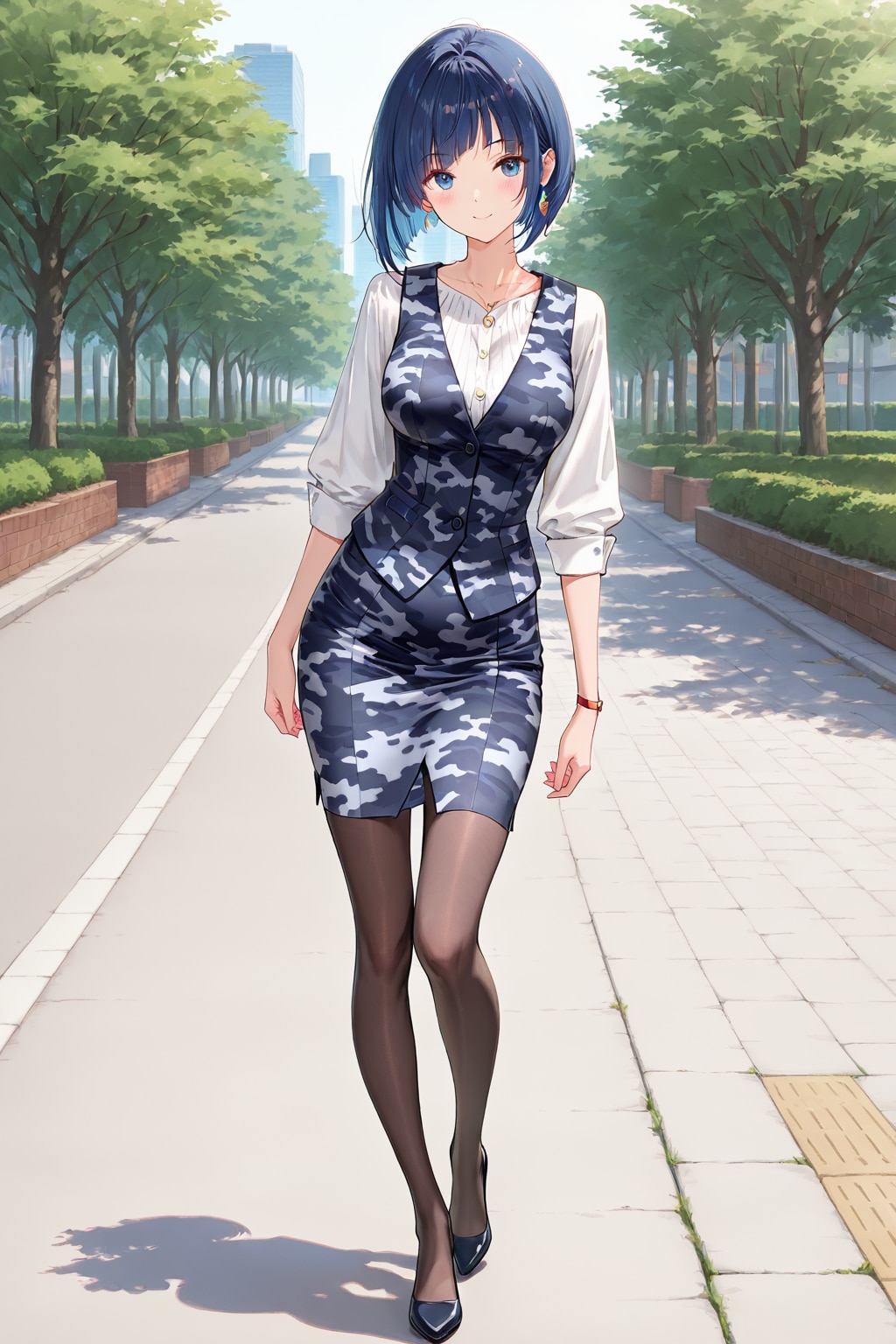 迷彩柄のＯＬさん | の人気AIイラスト・グラビア