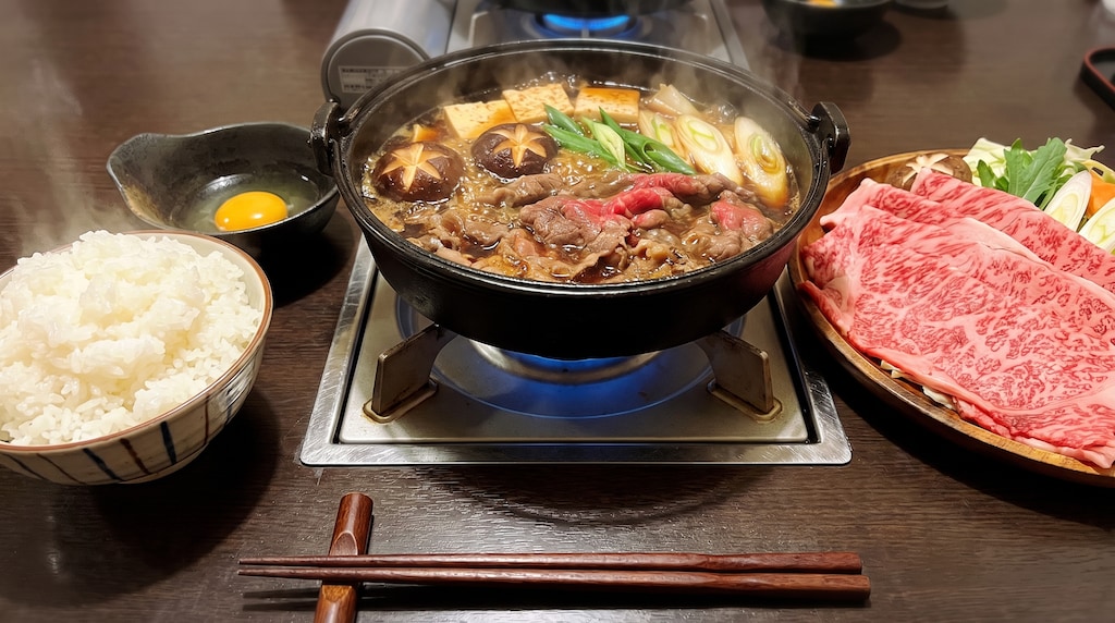 摩訶不思議食堂の和牛すき焼き