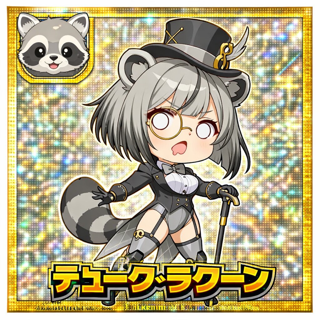 パンダガールAHO面シール・ライバル＆ヴィラン編