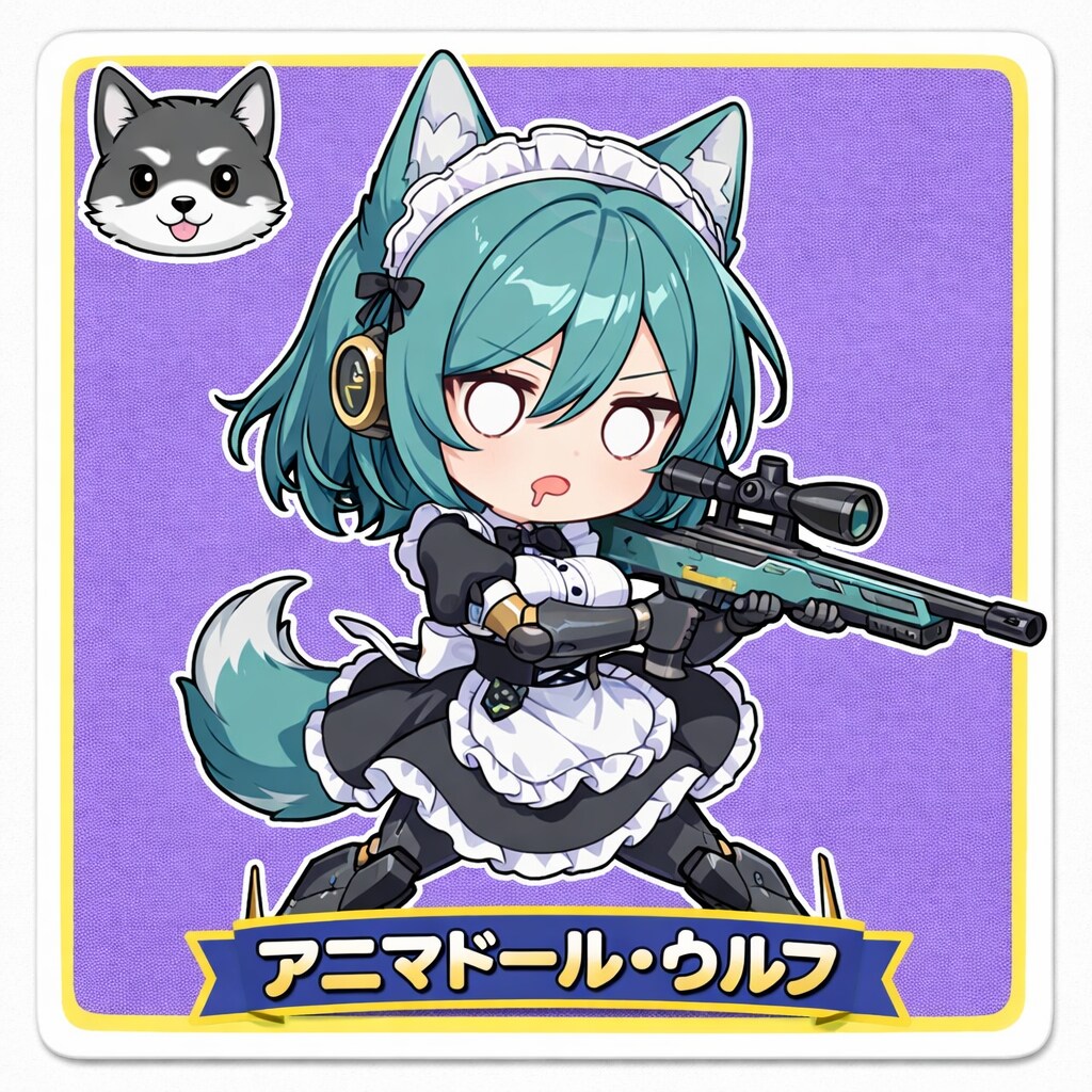 パンダガールAHO面シール・ライバル＆ヴィラン編