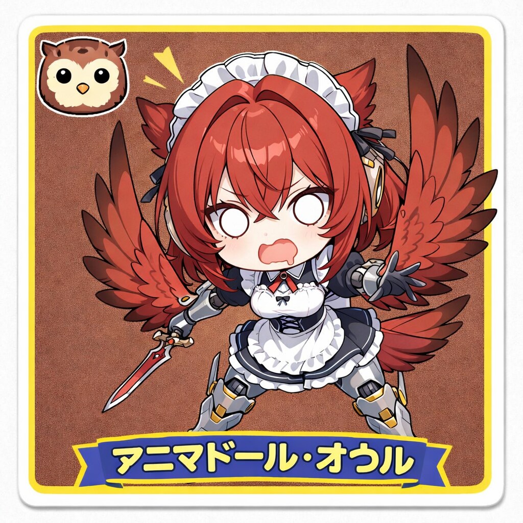 パンダガールAHO面シール・ライバル＆ヴィラン編