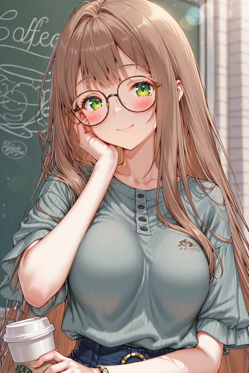 照れるメガネさん