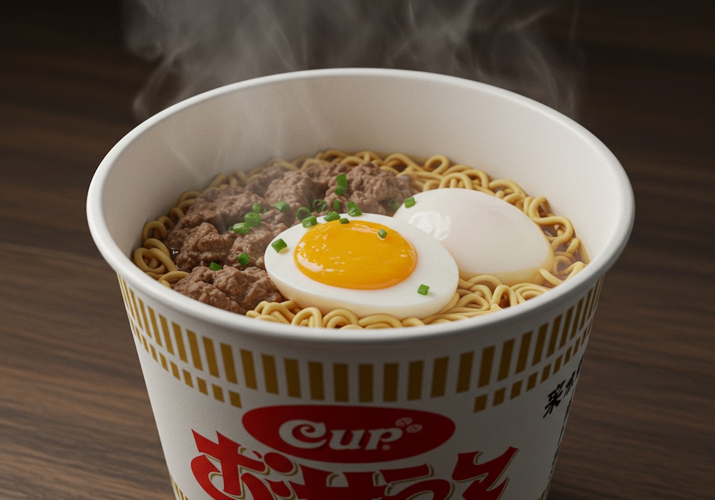 御夜食の深夜のこっそりカップラーメン