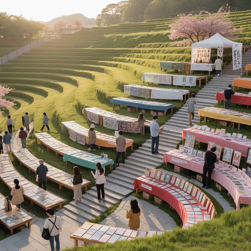 段々畑で同人誌即売会