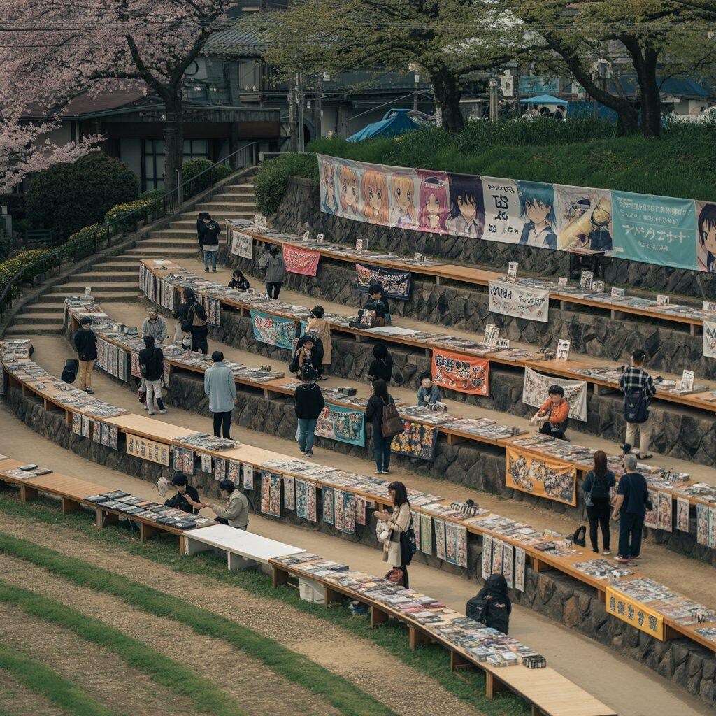 段々畑で同人誌即売会