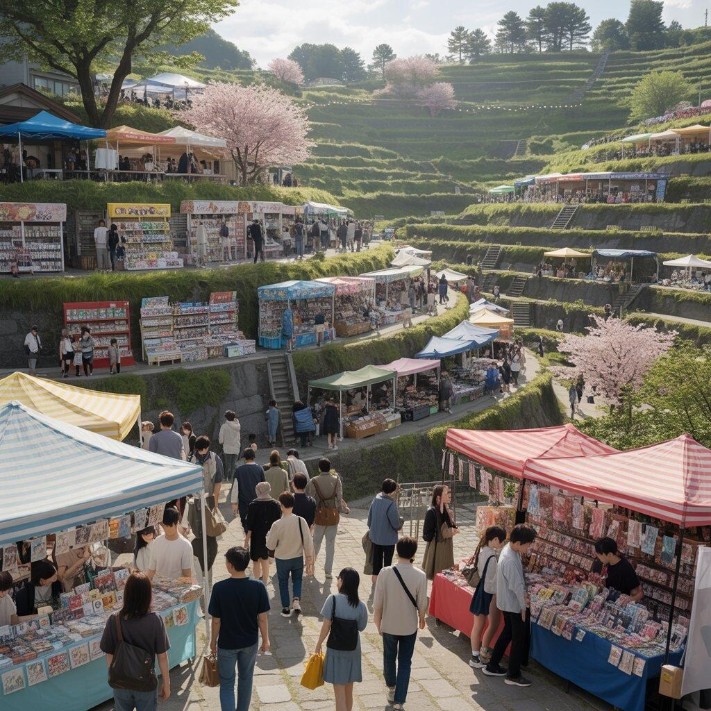 段々畑で同人誌即売会