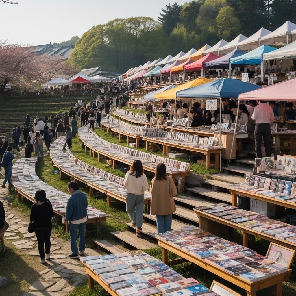 段々畑で同人誌即売会