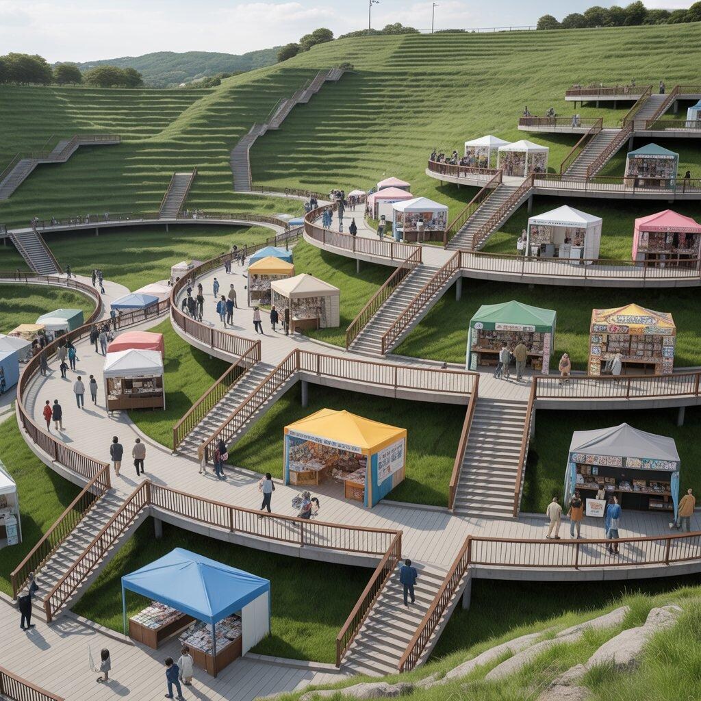 段々畑で同人誌即売会