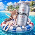 浮き輪で海に揺られる小さな女の子 3枚目