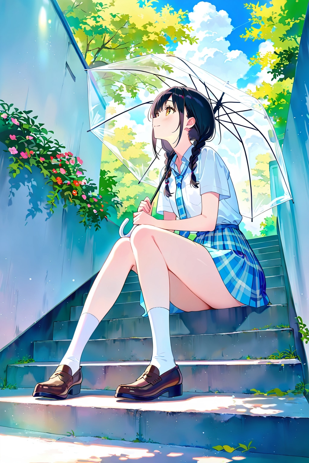 雨上がりと少女 | の人気AIイラスト・グラビア