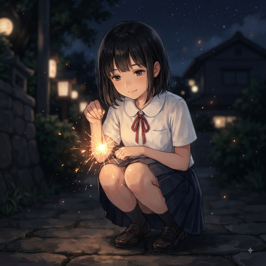 線香花火 | の人気AIイラスト・グラビア