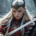ドラゴンに乗るエルフの騎士 2枚目