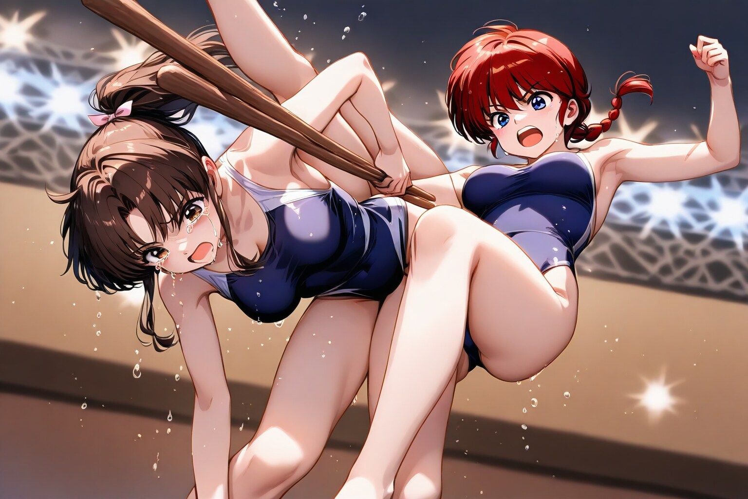ゴボウしばき合い対決！5
