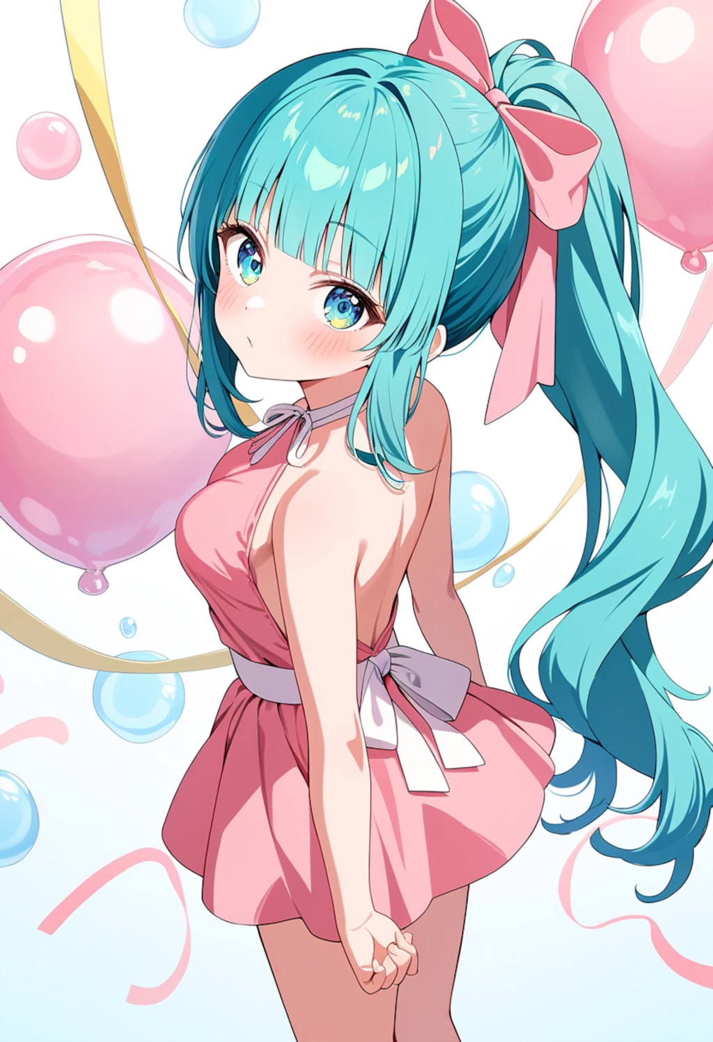 背中開きワンピース