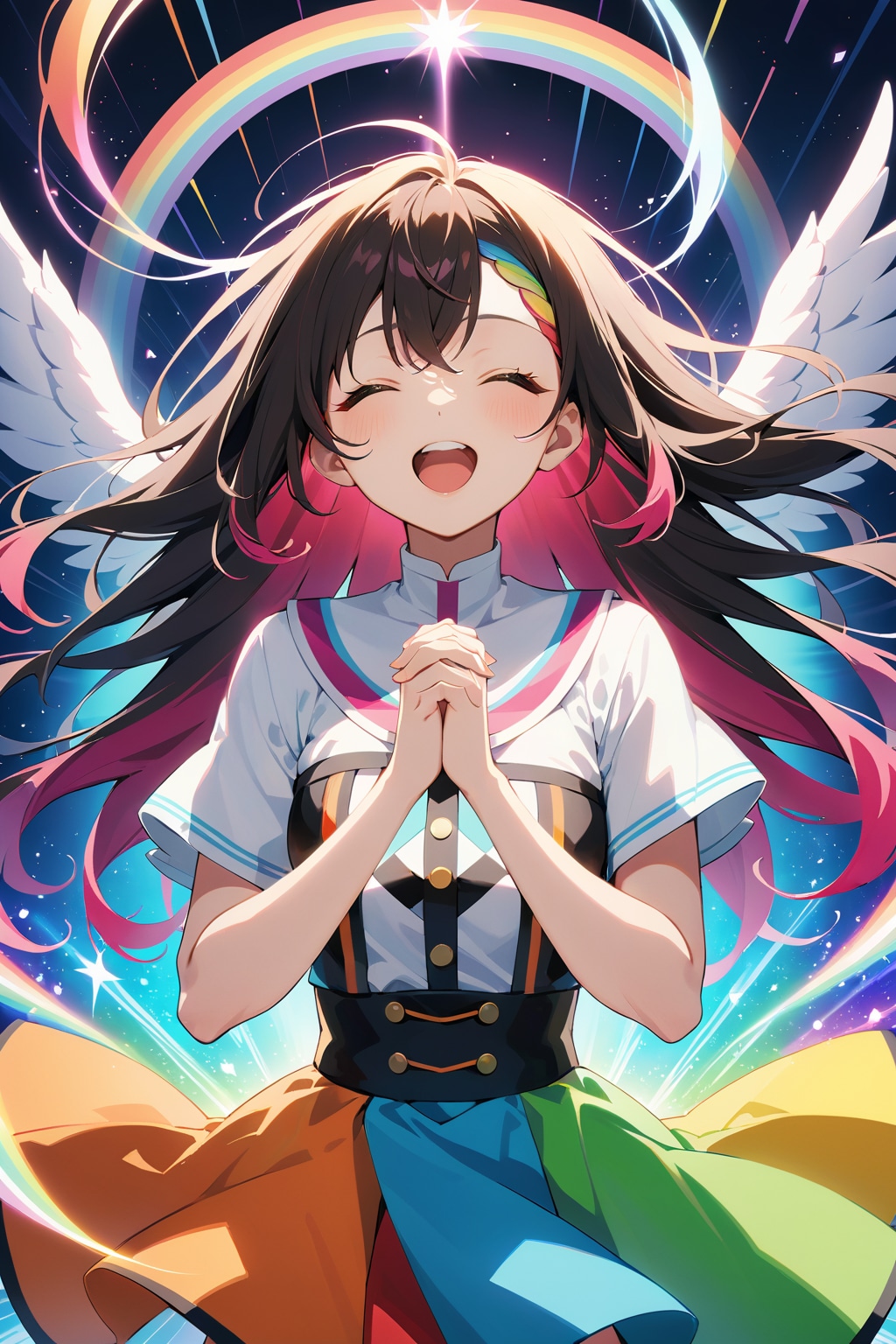 『天使は祈る、一切の曇りなく、満面の笑みで』 | の人気AIイラスト・グラビア