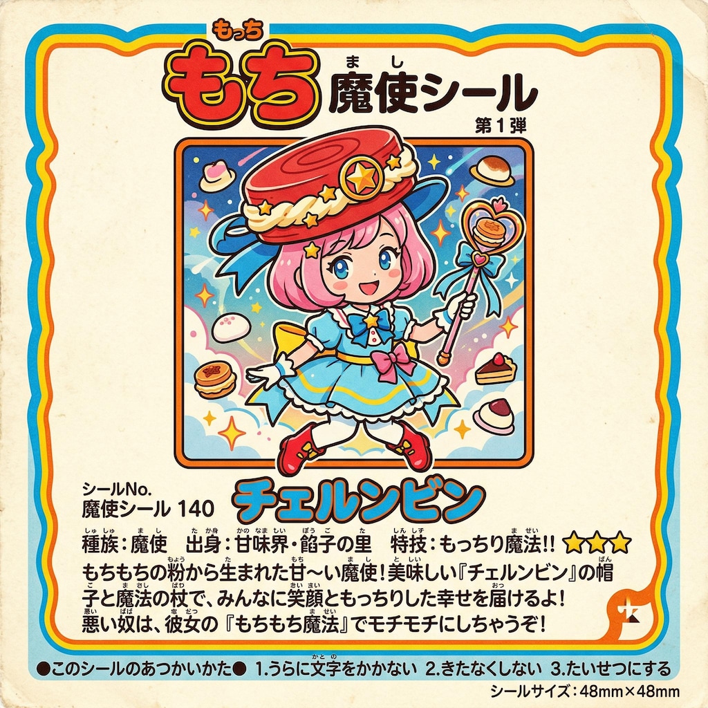 お菓子なマジカルシール