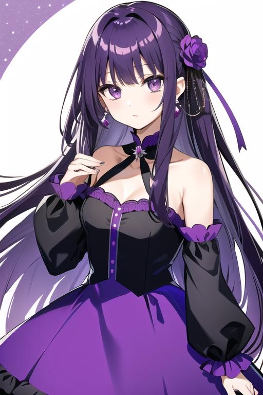 美しき紫色の女の子 | の人気AIイラスト・グラビア