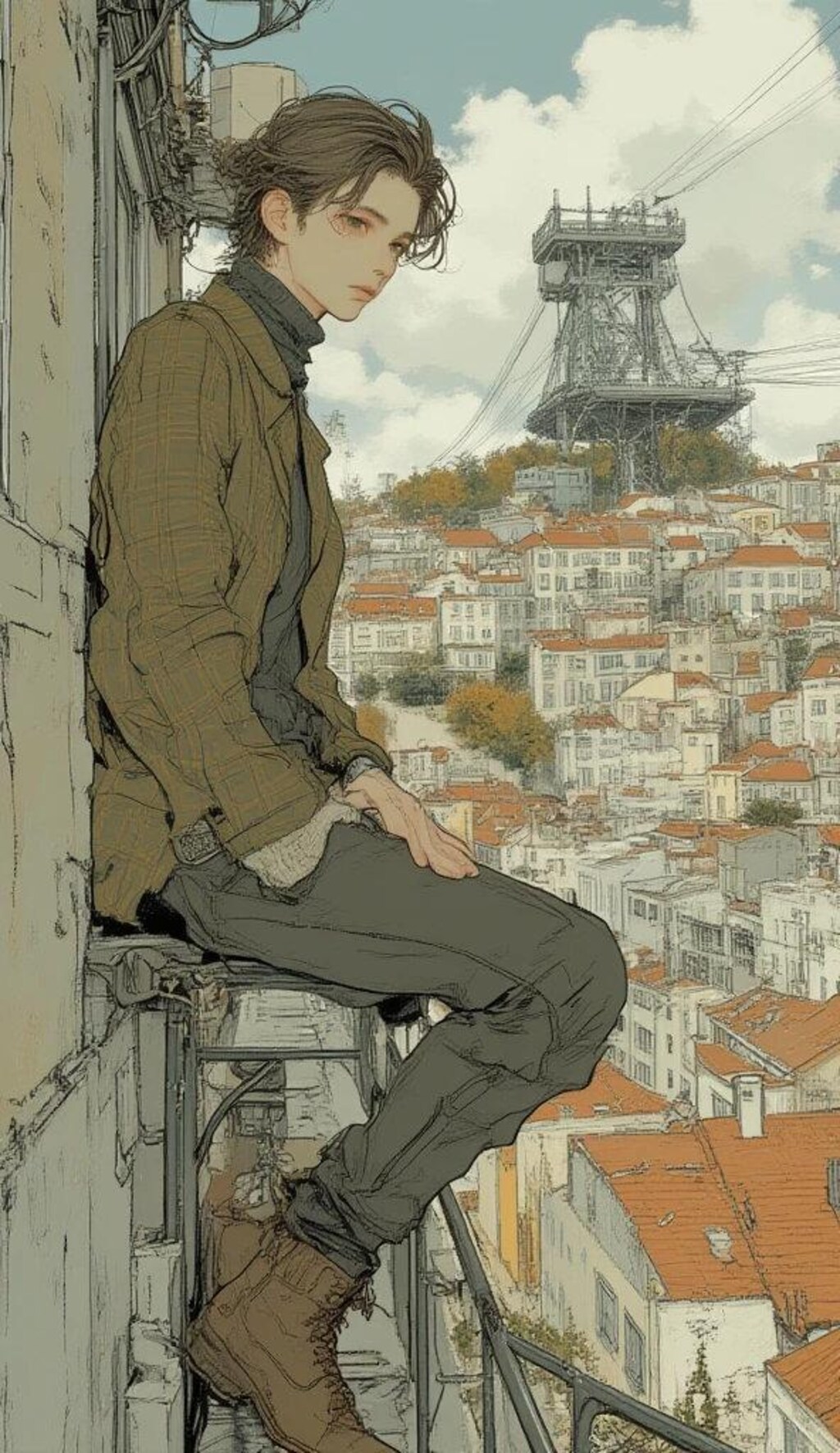 【SeaArtでAI画像生成】リスボン観光×男性ファッション！SNS映えする旅コーデ3選プロンプト集