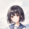 黒髪ショートJK 3枚目