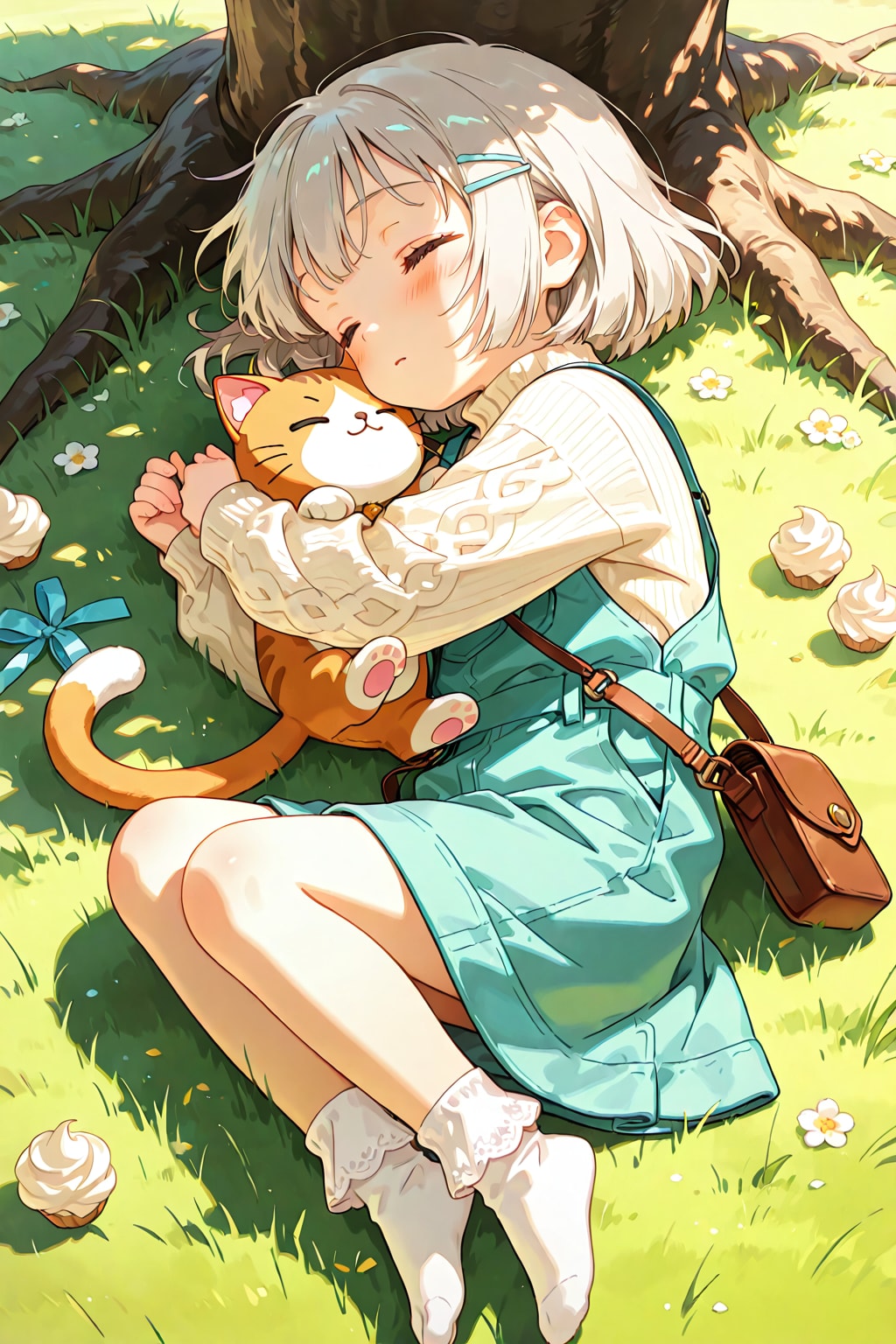 遊び疲れて、同じ夢の中 | の人気AIイラスト・グラビア