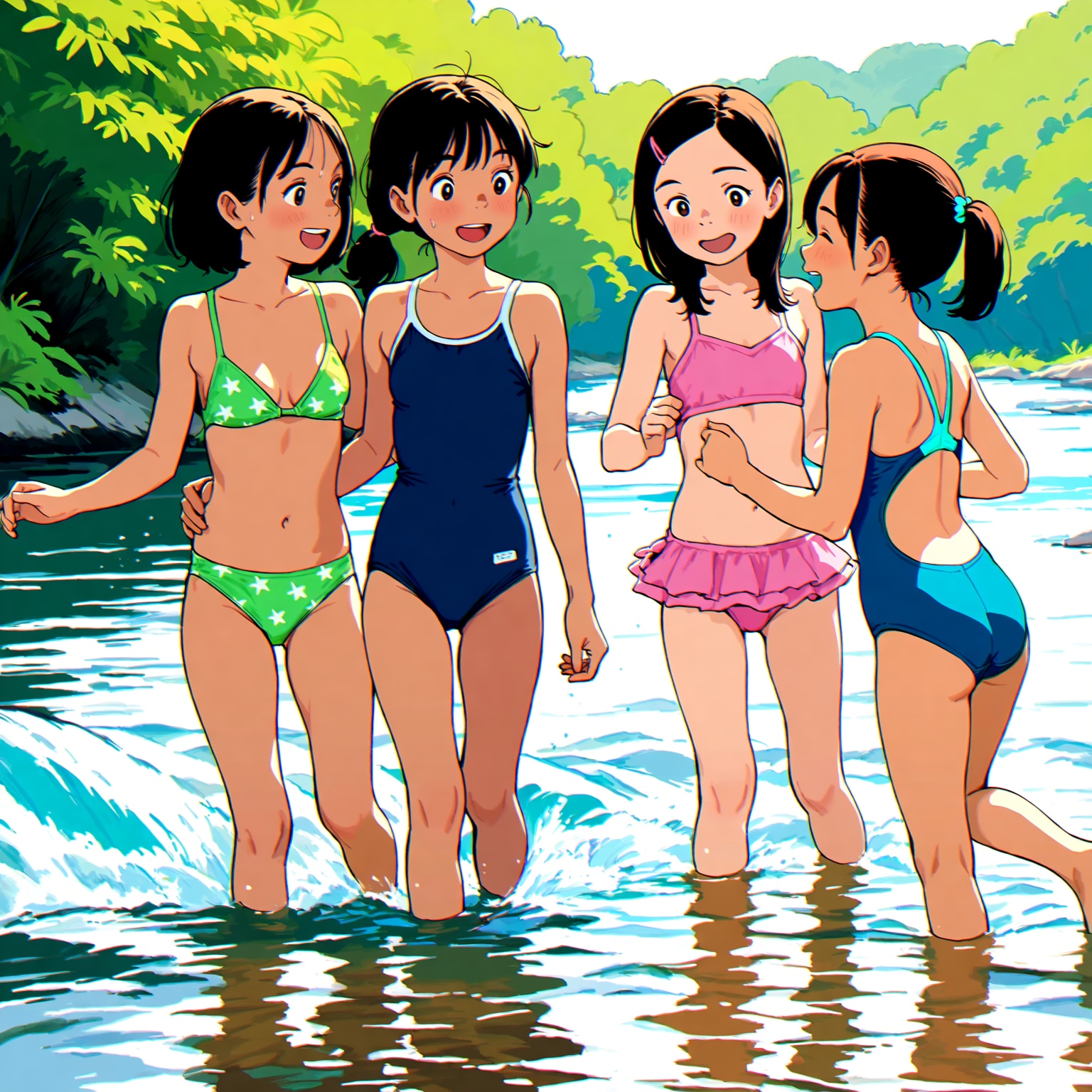川遊び