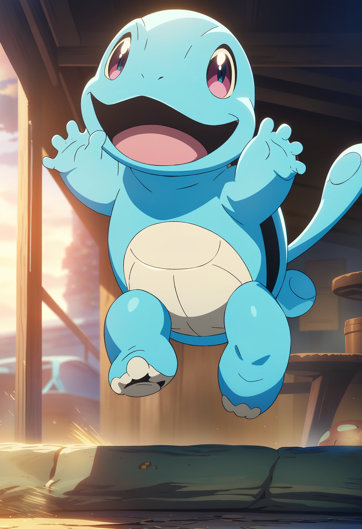 プロンプトだけでゼニガメ | の人気AIイラスト・グラビア